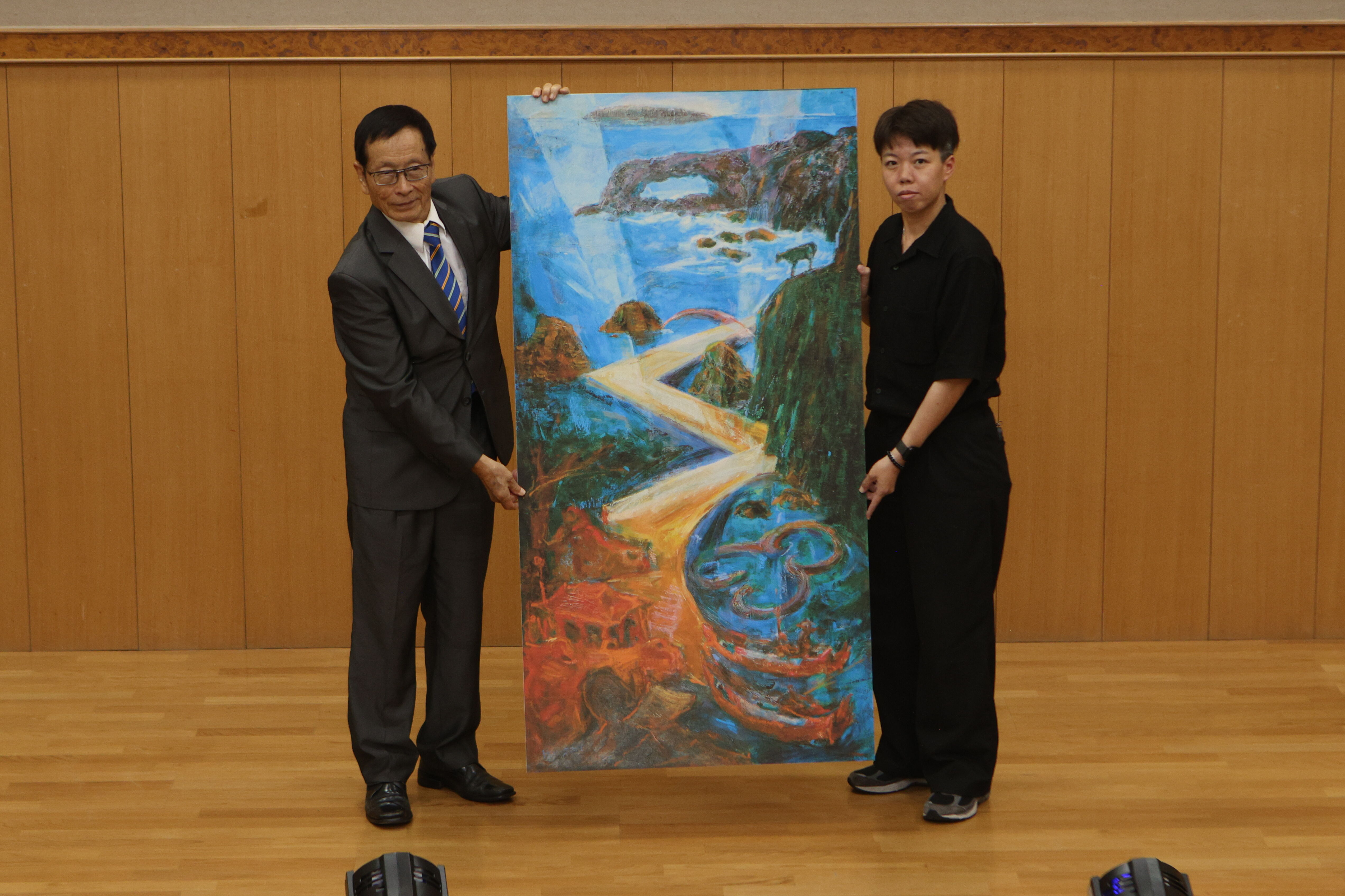許一男老師捐贈澎湖縣政府文化局〈瀛海菊歌〉