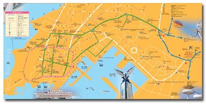 Transportation and tourist guide map