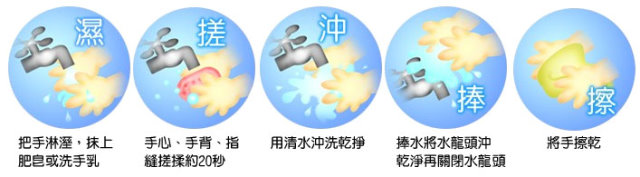 洗手五步驟